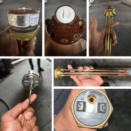 Rester Original Made in Italy Heating Element Compatible with Solimpeks Solar Water Heaters (10A-400V, 15A-250V)